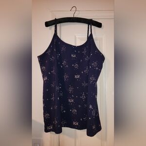 Torrid Disney Women's Dark Blue/Navy Celestial Villains Sleep Cami Top Size 4